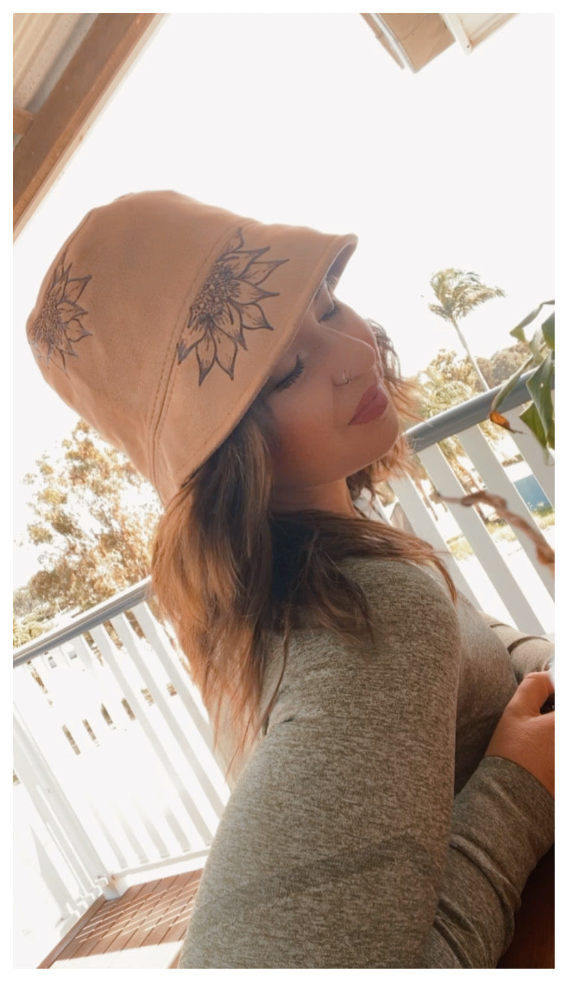 Suede Buckets Sunflowers T&A