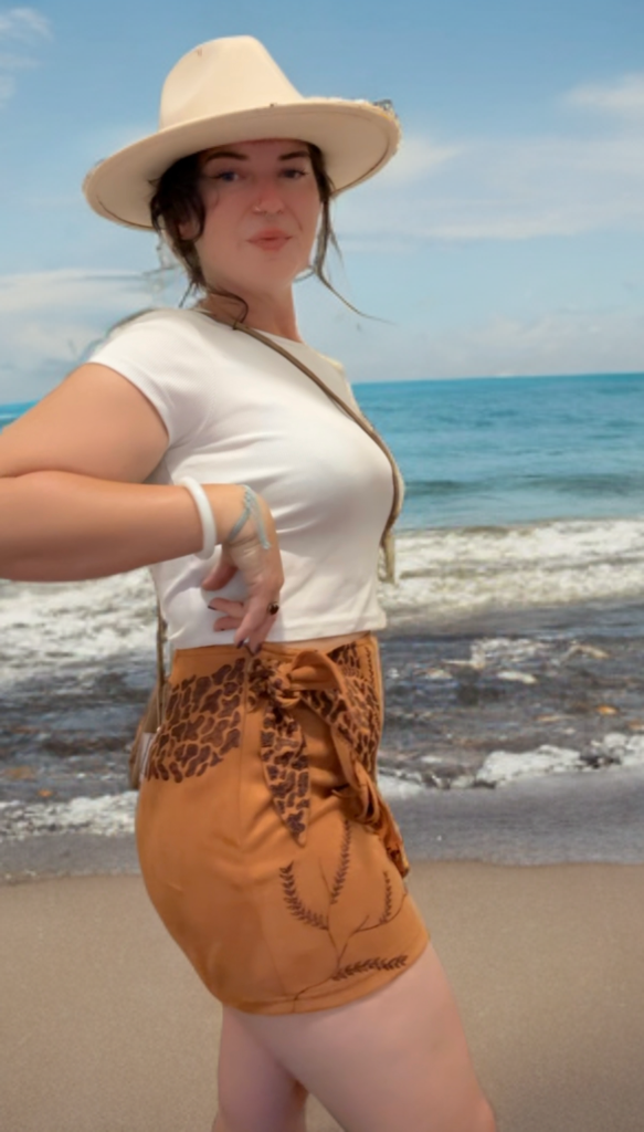 Sundown Trails - Burnt Fringe Tie Skirt