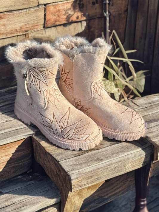 Winter Rose Combat Boots
