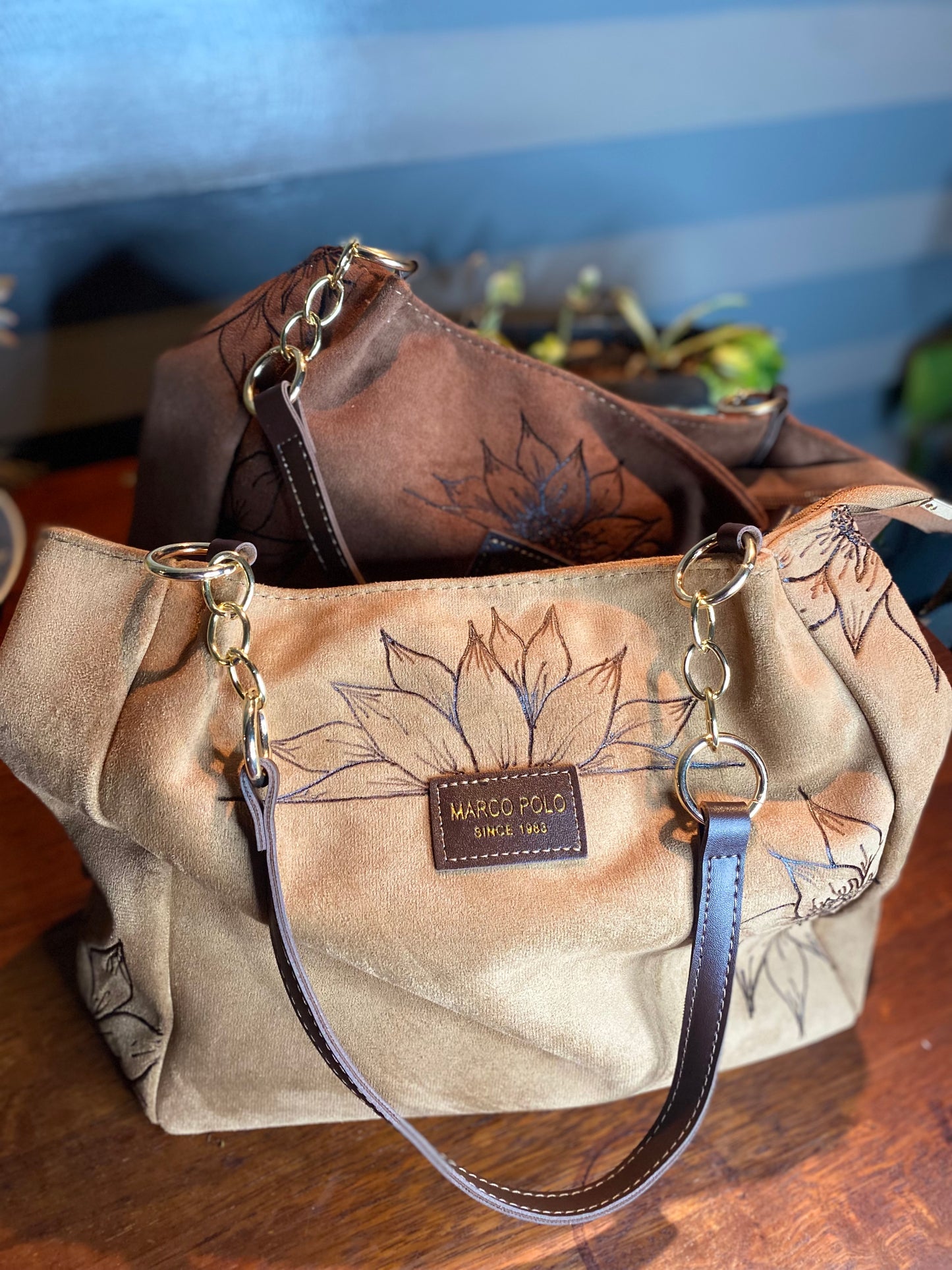 Sunflower Suede Handbag