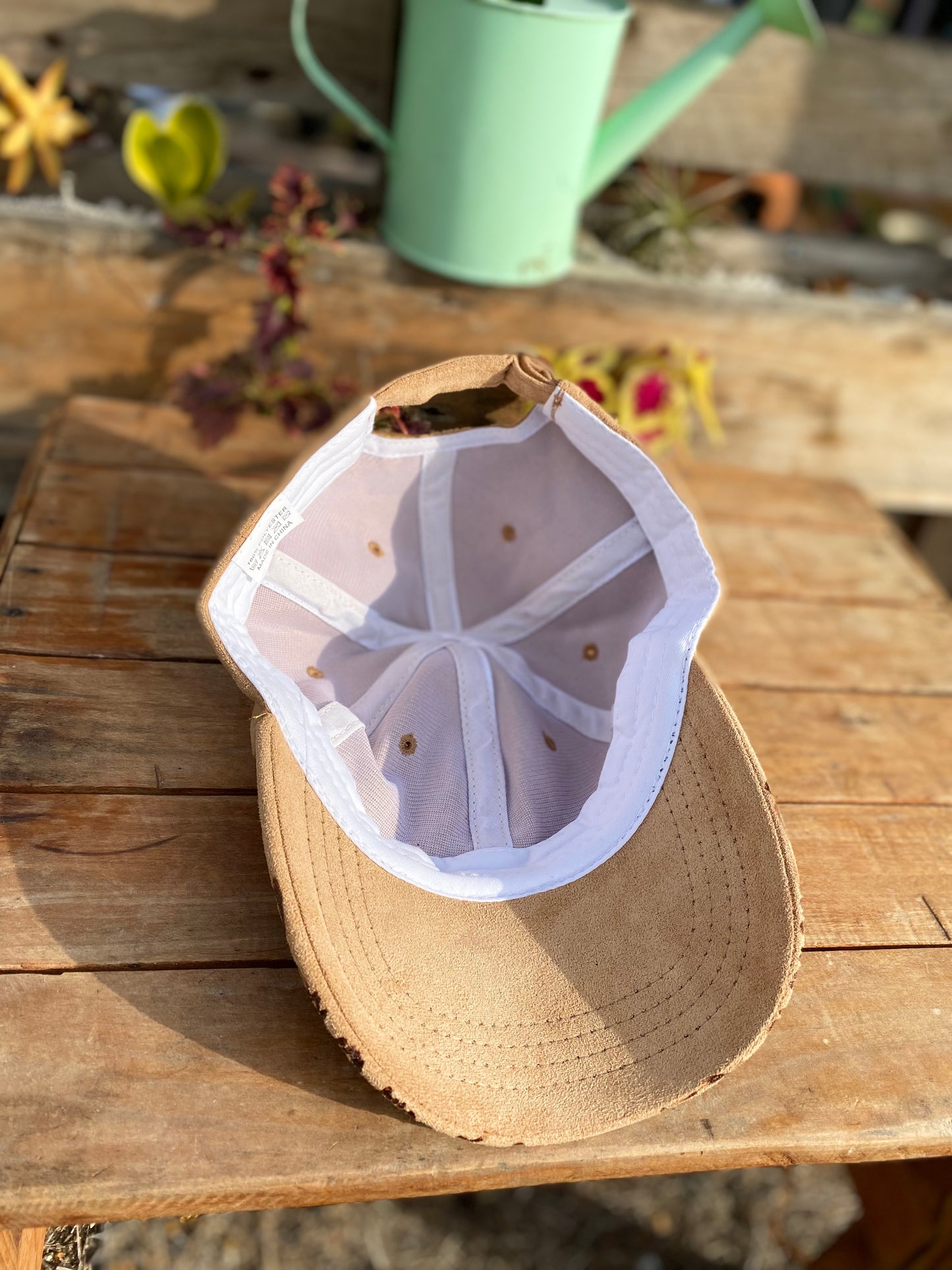 Outback Suede Caps Sunflowers