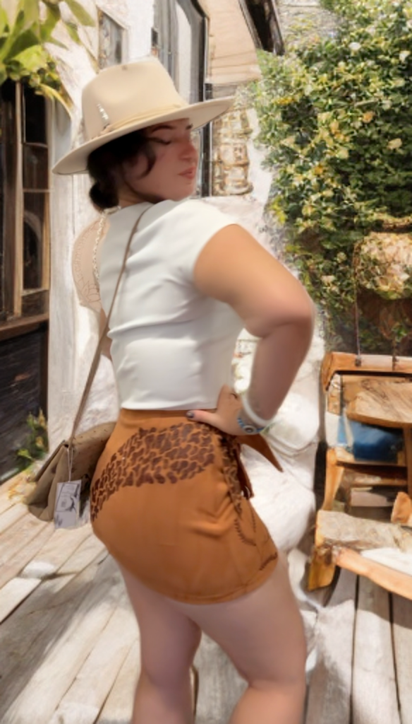 Sundown Trails - Burnt Fringe Tie Skirt