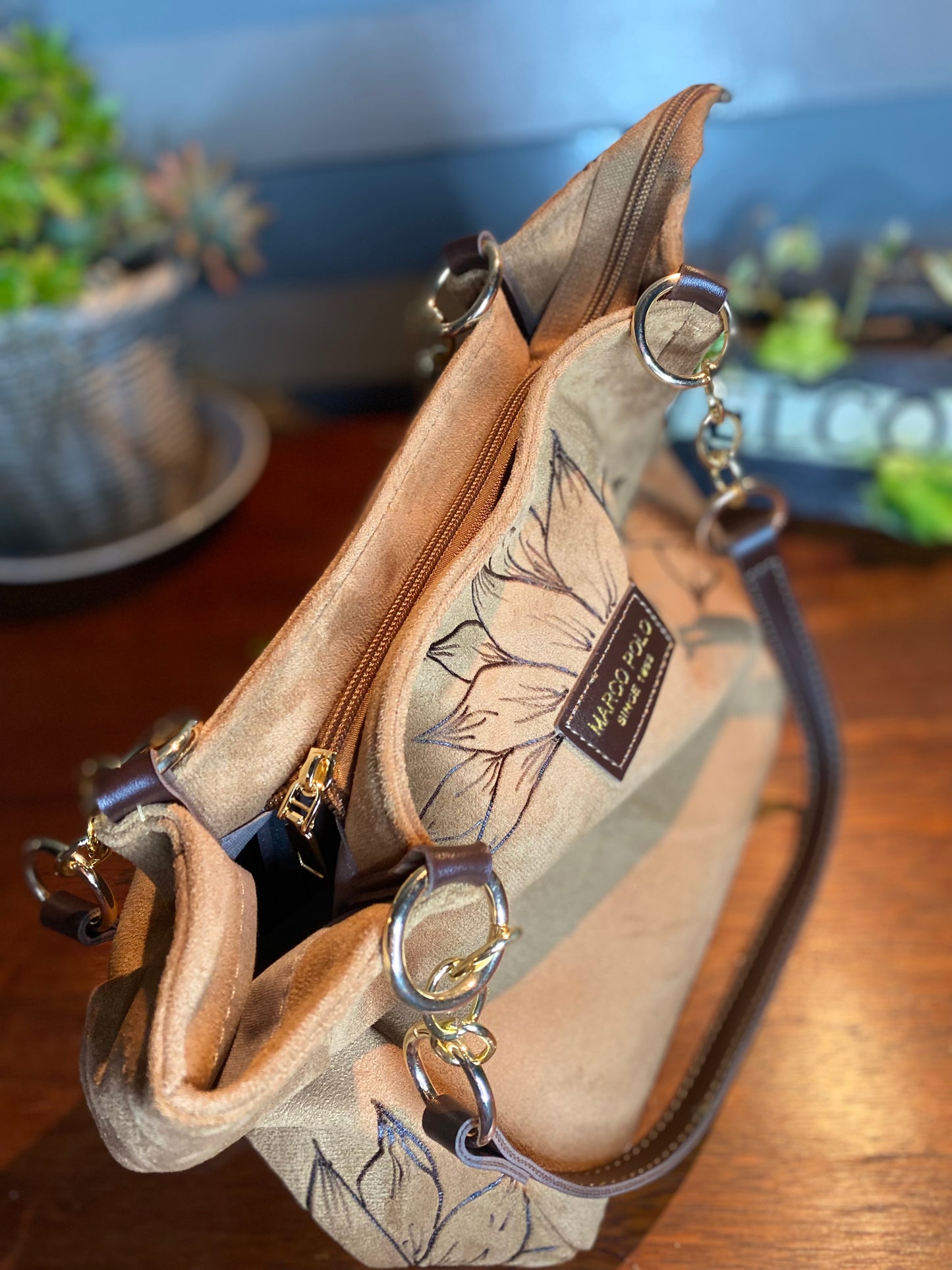 Sunflower Suede Handbag