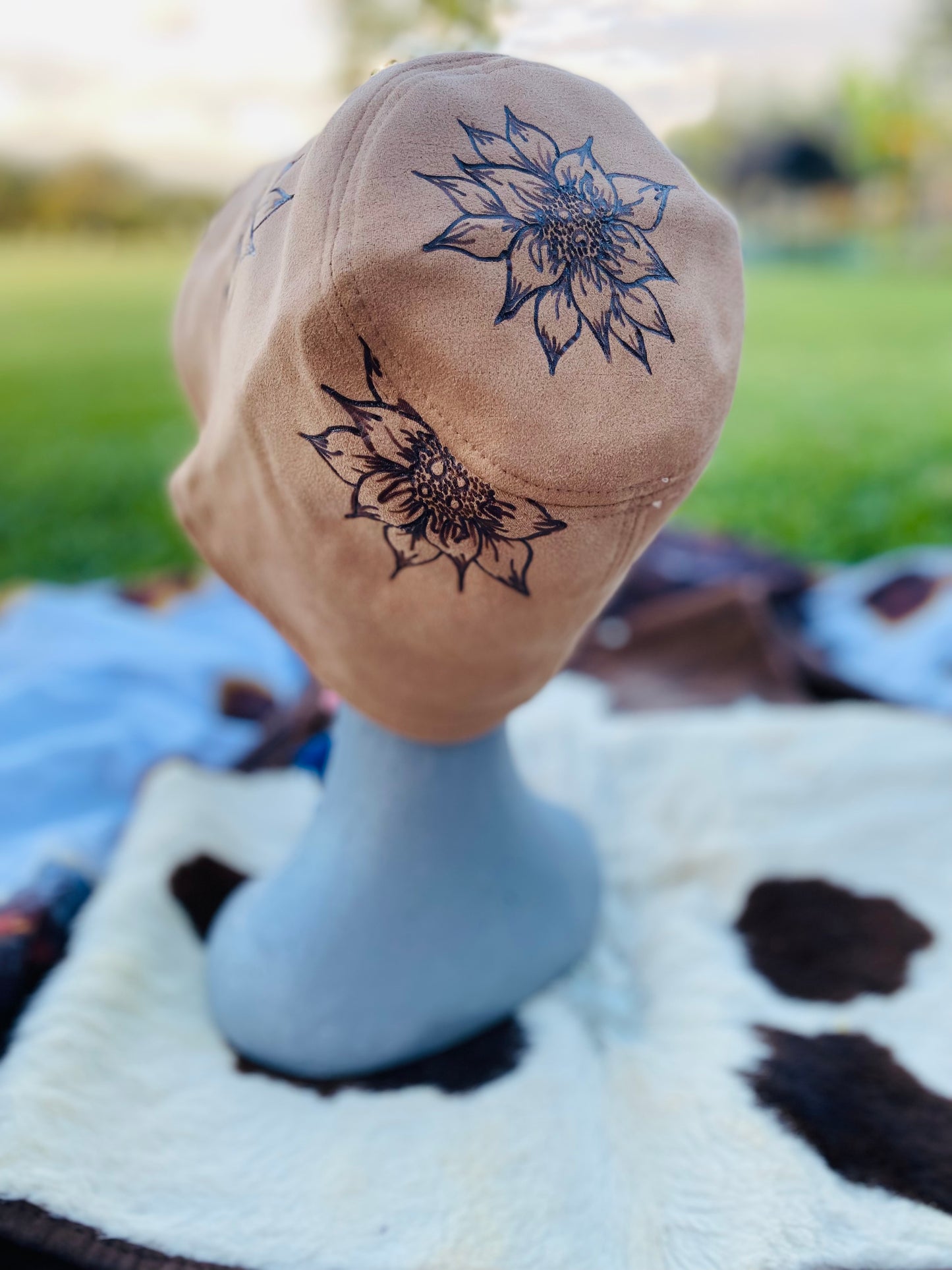 Suede Buckets Sunflowers T&A