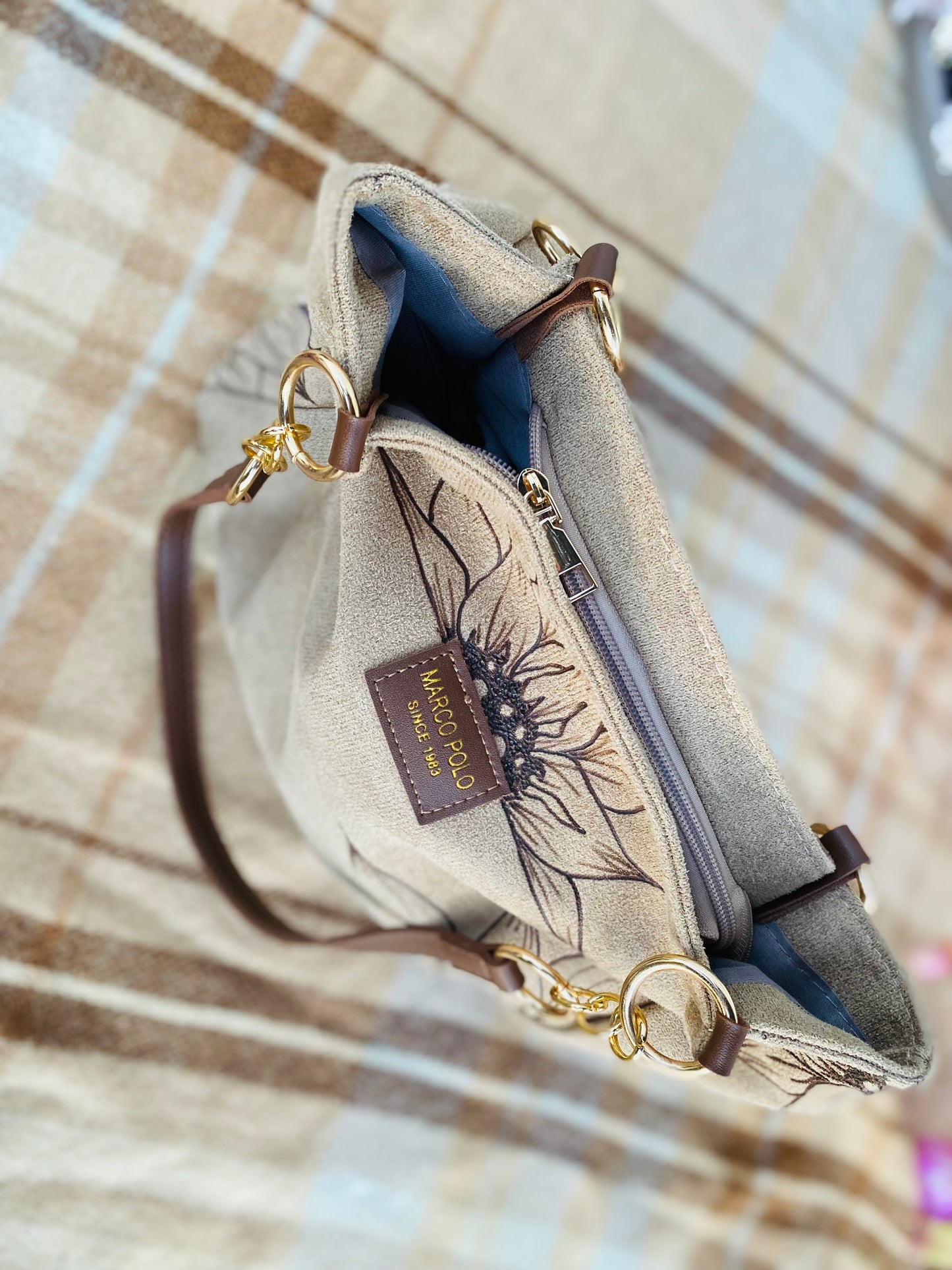 Sunflower Suede Handbag