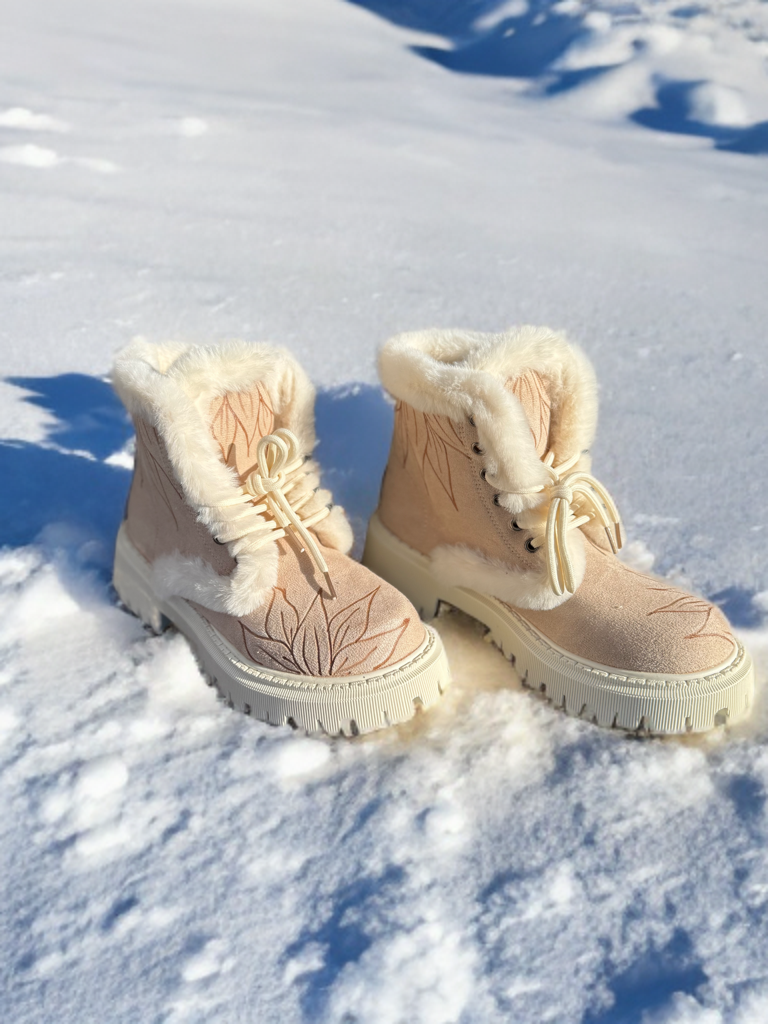 Winter Rose Combat Boots