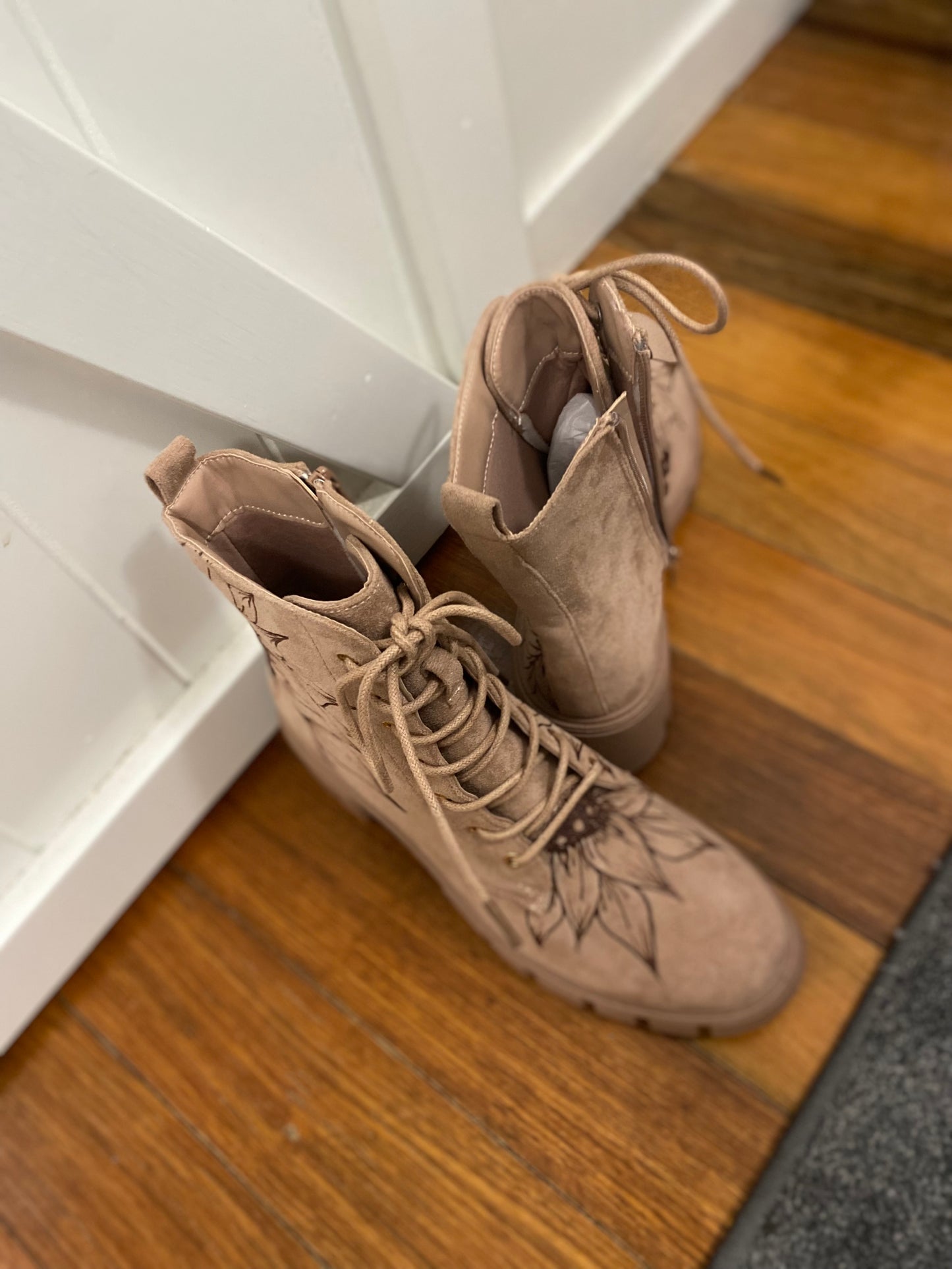 Dusty Rose Combat Boots
